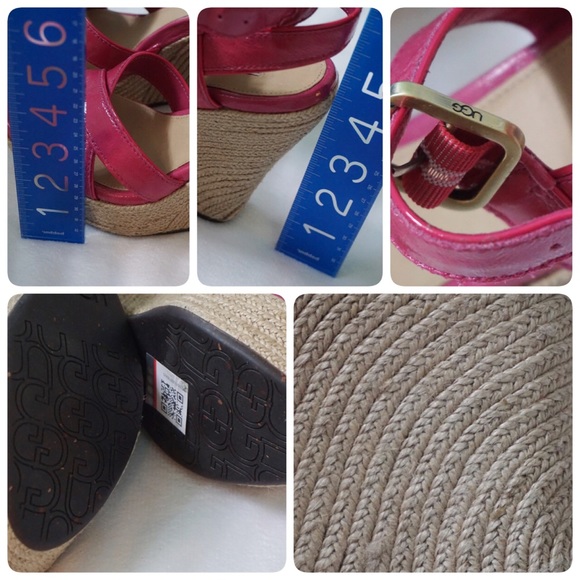 NEW UGG W JACKILYN WEDGE PINK SIZE 6.5 - Picture 2 of 5